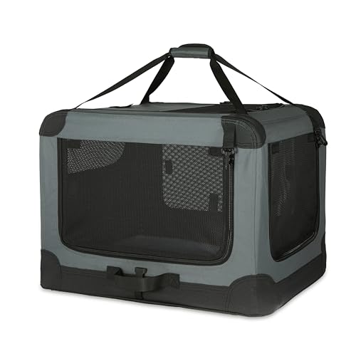 Amazon Basics Tragbarer, faltbarer Reisezwinger mit weichen Seiten und 4 Türen, Größe L, für Katzen, Hunde, Hasen und andere Kleintiere, Grau, L 91 x B 61 x H 61 cm Amazon Basics Tragbarer, faltbarer Reisezwinger mit weichen Seiten und 4 Türen, Größe L, für Katzen, Hunde, Hasen und andere Kleintiere, Grau, L 91 x B 61 x H 61 cm von Amazon Basics