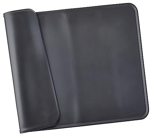 Amazon Basics Wasserabweisende Napfunterlage aus Silikon, Unterlage für Haustierfutter, 61 x 41 cm, Schwarz, Einzelbett von Amazon Basics