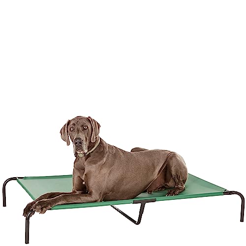 Amazon Basics Kühlendes erhöhtes Hund Haustierbett, Grün, Größe XL, L 153 x B 94 x H 23 cm von Amazon Basics