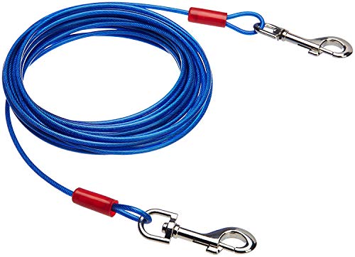 Amazon Basics - Cable para atar perros, hasta 27 kg, 7,62 m, Blau von Amazon Basics