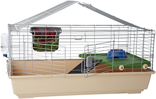 Amazon Basics - Käfig / Lebensraum für Kleintiere, mit Zubehör - 104 x 21,5 x 57 cm, Groß von Amazon Basics