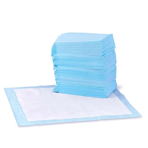Amazon Basics Trainingspads für Hunde und Welpen, auslaufsicheres 5-lagiges Design mit schnell trocknender Oberfläche, Normal (150Stück), Blau, 56 x 56 cm Amazon Basics Trainingspads für Hunde und Welpen, auslaufsicheres 5-lagiges Design mit schnell trocknender Oberfläche, Normal (150Stück), Blau, 56 x 56 cm von Amazon Basics