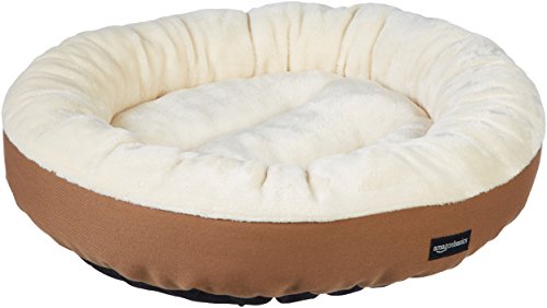 Amazon Basics Rundes Haustierbett für Hunde und Katzen - Creme/Braun, L 51 x B 51 x H 15 cm Amazon Basics Rundes Haustierbett für Hunde und Katzen - Creme/Braun, L 51 x B 51 x H 15 cm von Amazon Basics