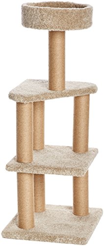 Amazon Basics Kratzbaum mit Kratzstämmen für den Innenbereich, groß, 45 x 45 x 117 cm (L x B x H), Beige Amazon Basics Kratzbaum mit Kratzstämmen für den Innenbereich, groß, 45 x 45 x 117 cm (L x B x H), Beige von Amazon Basics