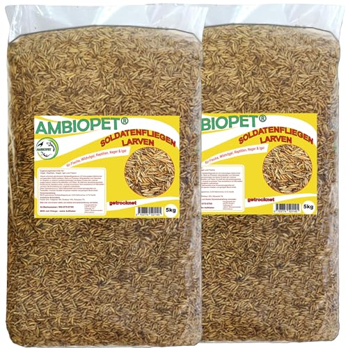 Soldatenfliegenlarven (Hermetia) getrocknet Auswahl (10kg) von Ambiopet