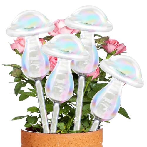 Ambolio Bewässerungskugeln, 4 Stück Bewässerungskugeln Pilze, Glas Bewässerungsspieß, Wassertropfen Pilz Selbstbewässernde Glühbirnen für Zimmerpflanzen, Garten und Balkon Ambolio Bewässerungskugeln, 4 Stück Bewässerungskugeln Pilze, Glas Bewässerungsspieß, Wassertropfen Pilz Selbstbewässernde Glühbirnen für Zimmerpflanzen, Garten und Balkon von Ambolio