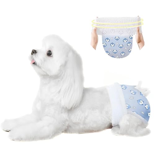 Ambreview Hundewindeln für Damen, Einweg-Hundewindel mit dehnbarer Taille, super saugfähig, 360° auslaufsicher, für Hündinnen bei Hitze/Harninkontinenz (1000 l) von Ambreview