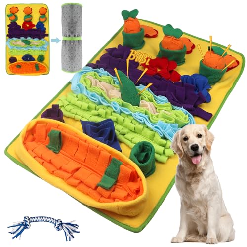 Schnüffelmatte für Hunde, große Rassen, 81,3 x 50,8 cm, Schnüffelmatte für Hunde, langsames Fressen und behandelt Geist, Bereicherung, Grabspielzeug für Hunde, geistige Stimulation und fördert von Ameami