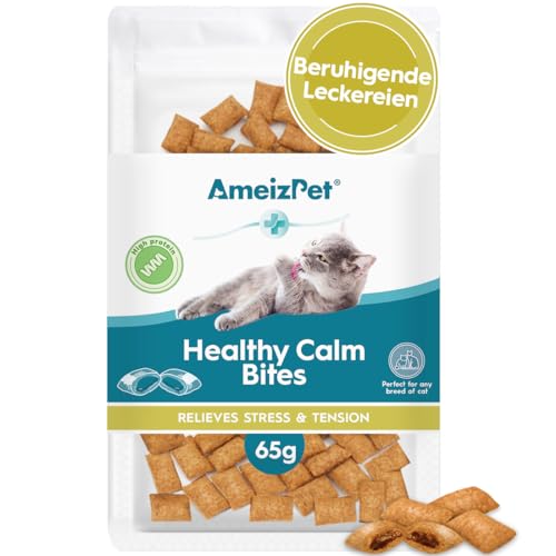 AmeizPet Katzen Leckerlies Beruhigend für Katzen - Gesunde Ruhe Leckerli für Katzen 65 g (2.3 oz) von AmeizPet