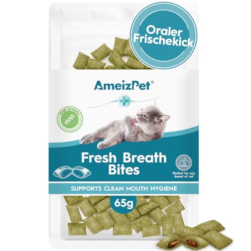 AmeizPet Katzen Leckerlies Frischer Atem für Katze - Atemerfrischer Leckerli für Katzen 65 g (2.3 oz) von AmeizPet