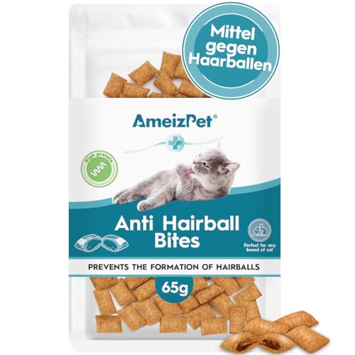 AmeizPet Katzen Leckerlies Haarballen für Katzen Antihairball Mit Taurin Und Malzextrakt - Katzenmalz Gegen Haarballen, 65 g (2.3 oz) von AmeizPet