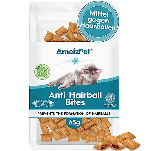 AmeizPet Katzen Leckerlies Haarballen für Katzen Antihairball Mit Taurin Und Malzextrakt - Katzenmalz Gegen Haarballen, 65 g (2.3 oz) von AmeizPet