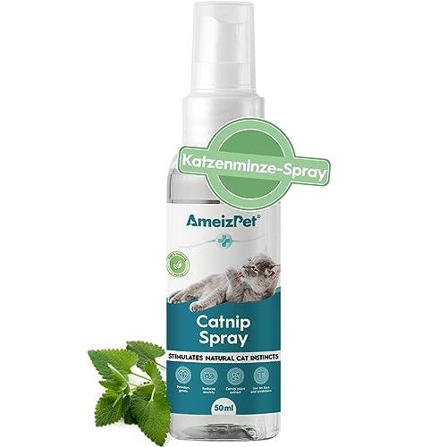 AmeizPet Katzenminze-Spray für Katzen, Katzenkratzspray-Nebel, Transparentes Verhaltensspray für Katzen und Kätzchen, 50 ml (1.69 Oz) von AmeizPet