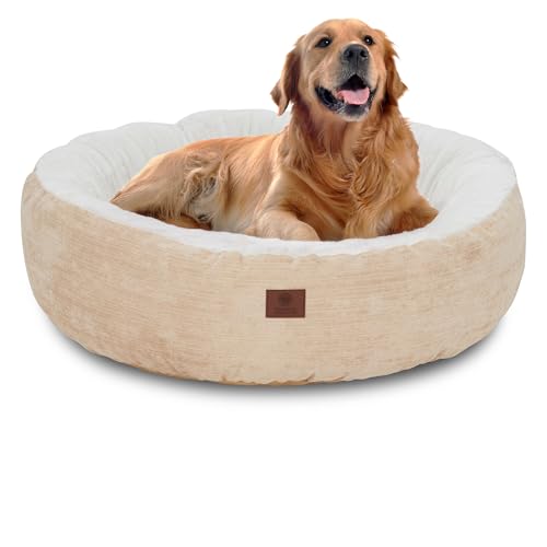 AMERICAN KENNEL CLUB 63,5 cm großes rundes Haustierbett aus Mason Stoff – Stilvolles, waschbares Hundebett mit Rutschfester Unterseite, Plüsch-Schlaffläche – für Katzen, mittelgroße Rassen AMERICAN KENNEL CLUB 63,5 cm großes rundes Haustierbett aus Mason Stoff – Stilvolles, waschbares Hundebett mit Rutschfester Unterseite, Plüsch-Schlaffläche – für Katzen, mittelgroße Rassen von American Kennel Club