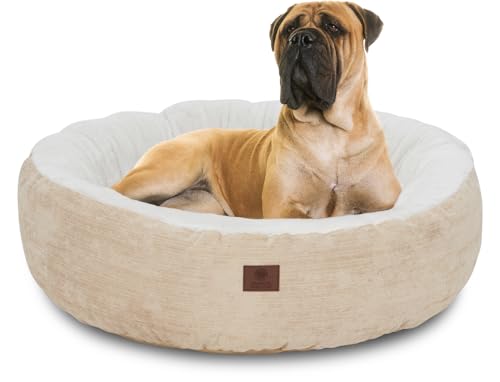 AMERICAN KENNEL CLUB Rundes Haustierbett, 78,7 cm, Mason Stoff, stilvoll, waschbar, mit Rutschfester Unterseite, Plüsch-Schlaffläche, für Katzen, große Rassen AMERICAN KENNEL CLUB Rundes Haustierbett, 78,7 cm, Mason Stoff, stilvoll, waschbar, mit Rutschfester Unterseite, Plüsch-Schlaffläche, für Katzen, große Rassen von American Kennel Club
