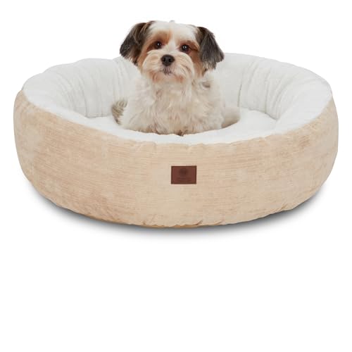American Kennel Club Rundes Haustierbett aus Mason-Stoff, 58,4 cm, stilvolles waschbares Hundebett mit Rutschfester Unterseite, Plüsch-Schlaffläche, für Katzen, kleine Rassen American Kennel Club Rundes Haustierbett aus Mason-Stoff, 58,4 cm, stilvolles waschbares Hundebett mit Rutschfester Unterseite, Plüsch-Schlaffläche, für Katzen, kleine Rassen von American Kennel Club