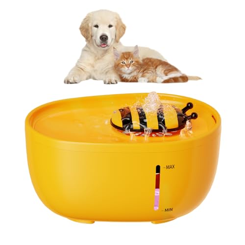 Katzen Wasserspender Kleintier Schüssel Automatische Zirkulation Wasserspender Filtration Indoor Katzenbrunnen Wasserpumpe - Geeignet für Katzen, Hunde und Verschiedene Haustiere (Schwarz, HM-01) von Amerisun