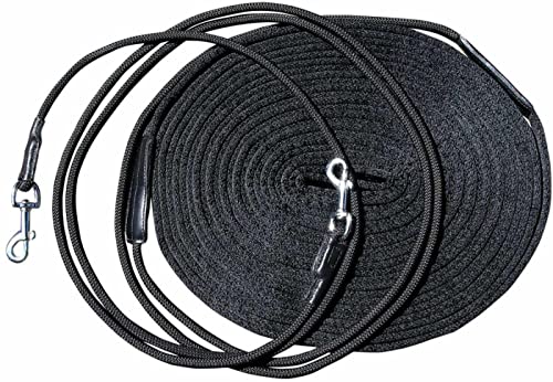 Amesbichler Reitsport Doppellonge aus weichem Nylongurt 17 m Gesamtlänge mit Nylonkordel und Karabiner von Amesbichler Reitsport