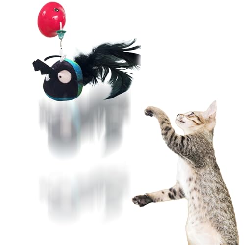 Amesor Automatik Katzenspielzeug,Interaktives Katzenspielzeug Mit Katzenminze - Berührungsaktiviertes Zwitscherndes Zubehör Für Haustiere von Amesor