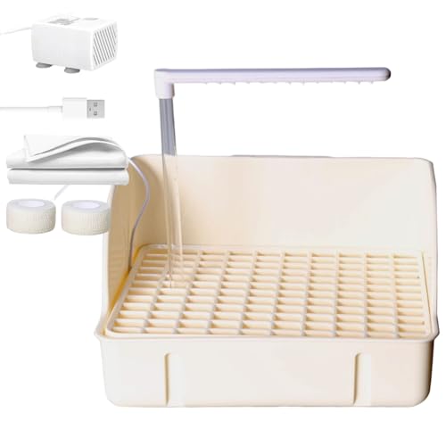 Amesor Automatische Vogelbadewanne,Automatische Vogel Badewanne Mit Pumpe Und Wasserzirkulation | Zubehör Für Vogelkäfige Für Wellensittiche, Aras, Sittiche, Spatzen, Nymphensittiche Und Finken von Amesor