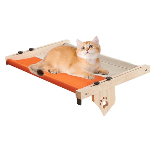 Amesor Katzensitz für Wohnungskatzen,Katzensitz für große Katzen - Hölzerner Katzen-Hängemattensitz,Verstellbare Katzen-Ruheliege, Katzenbett-Nistsitz mit gepolsterter Bettdecke für Fensterbank, Amesor Katzensitz für Wohnungskatzen,Katzensitz für große Katzen - Hölzerner Katzen-Hängemattensitz,Verstellbare Katzen-Ruheliege, Katzenbett-Nistsitz mit gepolsterter Bettdecke für Fensterbank, von Amesor