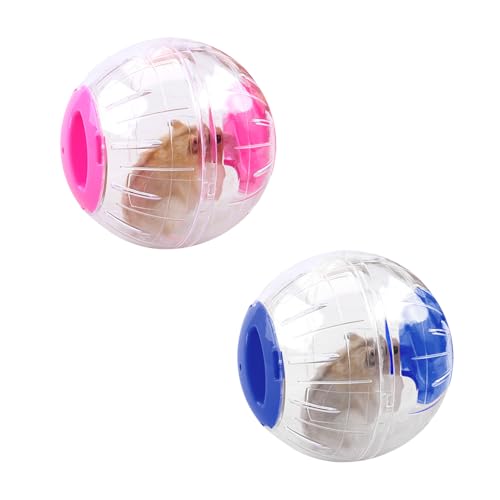 Amexo 2 Stück Hamsterball Hamster Running Ball aus Kunststoff Laufkugel für Hamster Mäuse Joggingball für Kleintiere, Fitnessball Haustiersport Nagerspielzeug zum Laufen Laufrad Kleintierkäfig Zubehör Amexo 2 Stück Hamsterball Hamster Running Ball aus Kunststoff Laufkugel für Hamster Mäuse Joggingball für Kleintiere, Fitnessball Haustiersport Nagerspielzeug zum Laufen Laufrad Kleintierkäfig Zubehör von Amexo