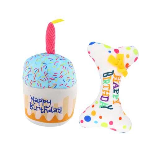 Amexo 2 Stück Hund Geburtstag Spielzeug Set, Dauerhaft Hunde Geburtstags Plüschtier, hundetorte Geburtstag für Hunde Weich und bequem, Quietschend Geburtstagsgeschenke für Hunde Amexo 2 Stück Hund Geburtstag Spielzeug Set, Dauerhaft Hunde Geburtstags Plüschtier, hundetorte Geburtstag für Hunde Weich und bequem, Quietschend Geburtstagsgeschenke für Hunde von Amexo