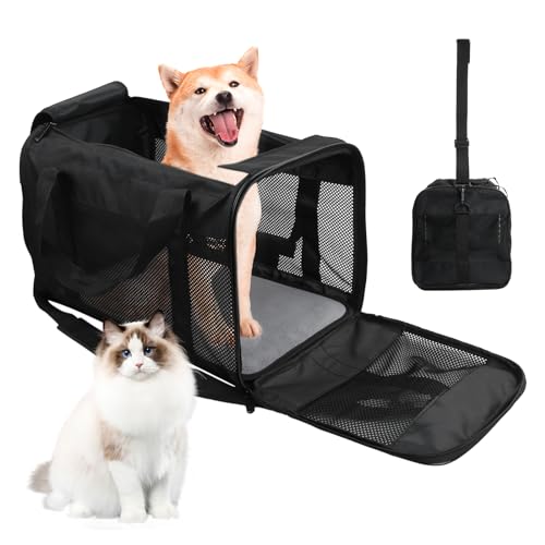 Amexo Transporttasche für Katze Hund, Hundebox Faltbar Katzen Transportboxen Hundetragetasche Transportbox mit Tragegriffen & Decke für Mittelgroße Katzen & Hunde bis 10 kg, 44 x 27 x 28 cm(Schwarz) Amexo Transporttasche für Katze Hund, Hundebox Faltbar Katzen Transportboxen Hundetragetasche Transportbox mit Tragegriffen & Decke für Mittelgroße Katzen & Hunde bis 10 kg, 44 x 27 x 28 cm(Schwarz) von Amexo