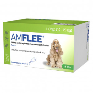 Amflee Spot-On (134 mg) Hund M (10 - 20 kg) 3 Pipetten von Amflee