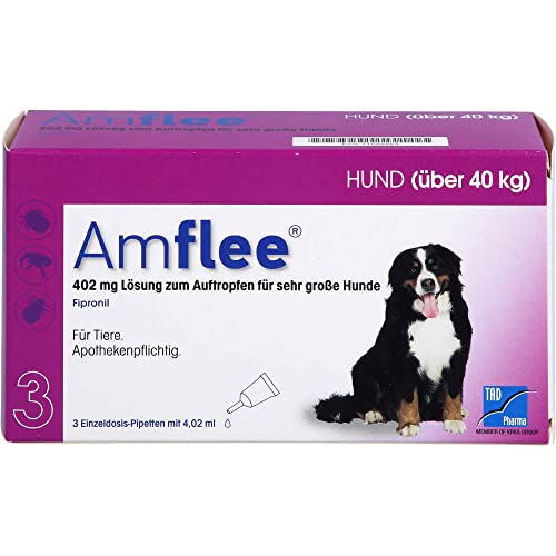 TAD Amflee 402 mg Lösung zum Auftropfen für Hunde über 40 kg, 3 St. Ampullen TAD Amflee 402 mg Lösung zum Auftropfen für Hunde über 40 kg, 3 St. Ampullen von Amflee