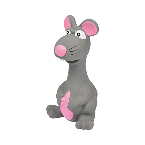 AMI CONFORT Freund Comfort Latex-Hund Maus 14,5 x 8 cm, grau von AMI CONFORT