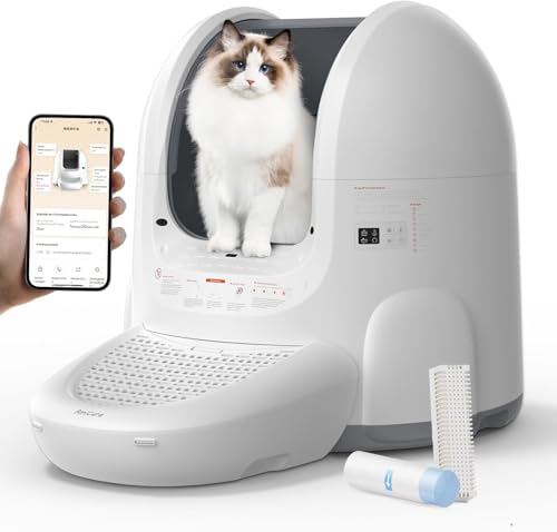 Amicura Cura 2 Selbstreinigendes Katzenklo mit App & Elektrischer Reinigung - 65L Automatische Katzentoilette mit 5-Schicht-Sicherheit, Multi-Streu-Kompatibilität & 12L Abfalleimer Amicura Cura 2 Selbstreinigendes Katzenklo mit App & Elektrischer Reinigung - 65L Automatische Katzentoilette mit 5-Schicht-Sicherheit, Multi-Streu-Kompatibilität & 12L Abfalleimer von Amicura