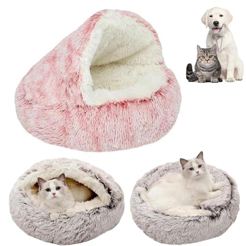 Amiweny Purrsnug™ Calming Cozycave,Pursnug Cat Bed,Pursnug Cat Cave, Cozy Cocoon Pet Bed for Dogs,Olvys Dog Bed,Cozy Nook Pet Bed,Fidofaves Cozy Nook Bed (40CM/15.8IN,Pink) von Amiweny