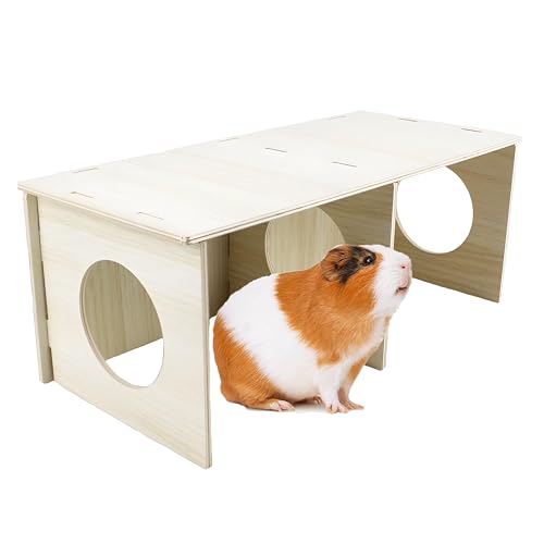 Amonk Hölzerner Hamster-Hammer-Schuppen, 35,6 x 14 x 15,2 cm, großes 2-Kammer-Versteck und Tunnel, Erkundungsspielzeug für Hamster, Meerschweinchen, Schweinchen und andere Kleintiere Amonk Hölzerner Hamster-Hammer-Schuppen, 35,6 x 14 x 15,2 cm, großes 2-Kammer-Versteck und Tunnel, Erkundungsspielzeug für Hamster, Meerschweinchen, Schweinchen und andere Kleintiere von Amonk