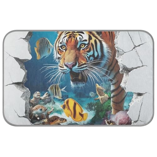 3D-Tiger-Unterwasser-Matten, selbstkühlende Decke für Hunde für Kätzchen, Katzen, Innenbereich, bequem, zum Auffrischen von Maskotten, Größe M 3D-Tiger-Unterwasser-Matten, selbstkühlende Decke für Hunde für Kätzchen, Katzen, Innenbereich, bequem, zum Auffrischen von Maskotten, Größe M von Amooorous