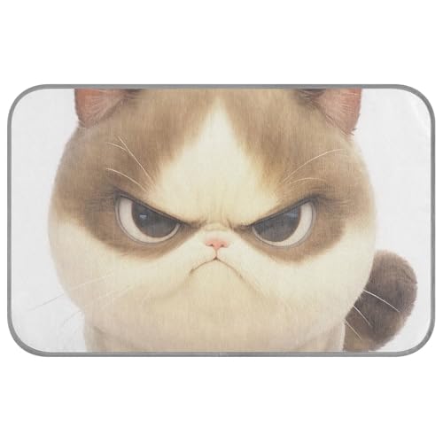 Amooorous Cartoon-süße wütende Katze, Sommer-Kühlmatte für draußen, selbstkühlendes Haustierbett für Katzen für Haustiere, Outdoor, faltbares Klebeband, Auffrischung für Maskottas, Größe M Amooorous Cartoon-süße wütende Katze, Sommer-Kühlmatte für draußen, selbstkühlendes Haustierbett für Katzen für Haustiere, Outdoor, faltbares Klebeband, Auffrischung für Maskottas, Größe M von Amooorous