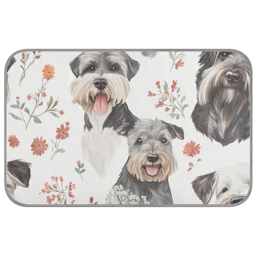 Amooorous Graues Schnauzer-Hunde-Kühlkissen, selbstkühlendes Katzenbett, für drinnen und draußen, rutschfestes Band, Frio para Perros M Amooorous Graues Schnauzer-Hunde-Kühlkissen, selbstkühlendes Katzenbett, für drinnen und draußen, rutschfestes Band, Frio para Perros M von Amooorous