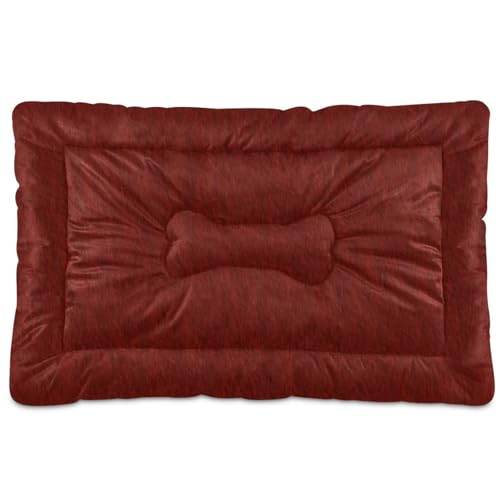 Amooorous Haustier-Schlafmatte, waschbar, rutschfest, weich, bequem, für mittelgroße und große Hunde, 91,4 x 61 cm, Rotbraun Amooorous Haustier-Schlafmatte, waschbar, rutschfest, weich, bequem, für mittelgroße und große Hunde, 91,4 x 61 cm, Rotbraun von Amooorous