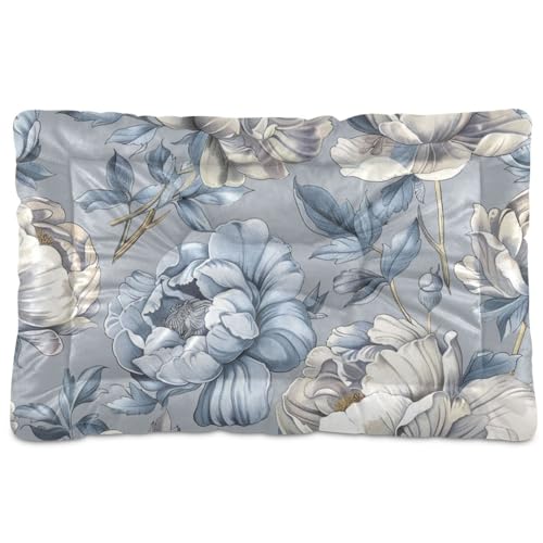 Amooorous Hunde-Schlafmatratze, waschbar, Vintage-Stil, Blau und Weiß, rutschfest, weich, bequem, für mittelgroße und große Hunde, 91,4 x 61 cm Amooorous Hunde-Schlafmatratze, waschbar, Vintage-Stil, Blau und Weiß, rutschfest, weich, bequem, für mittelgroße und große Hunde, 91,4 x 61 cm von Amooorous