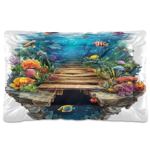 Amooorous Hunde-Schlafmatratze mit 3D-Löchern, waschbar, weich, bequem, rutschfeste Unterseite, Haustierbett für große, mittelgroße und kleine Hunde, 91,4 x 61 cm, Weiß Amooorous Hunde-Schlafmatratze mit 3D-Löchern, waschbar, weich, bequem, rutschfeste Unterseite, Haustierbett für große, mittelgroße und kleine Hunde, 91,4 x 61 cm, Weiß von Amooorous
