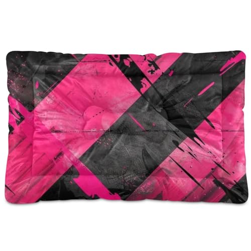 Amooorous Hunde- und Katzenbett, waschbar, weich, rutschfest, für große, mittelgroße und kleine Hunde, 91,4 x 61 cm, Neonrosa / Schwarz Amooorous Hunde- und Katzenbett, waschbar, weich, rutschfest, für große, mittelgroße und kleine Hunde, 91,4 x 61 cm, Neonrosa / Schwarz von Amooorous