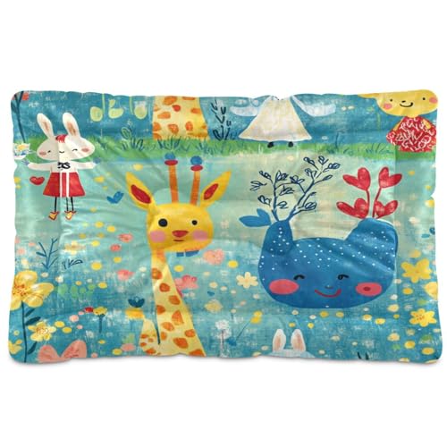 Amooorous Hunde- und Katzenbett, weich, rutschfest, für mittelgroße und große Hunde, 91,4 x 61 cm, Blau Amooorous Hunde- und Katzenbett, weich, rutschfest, für mittelgroße und große Hunde, 91,4 x 61 cm, Blau von Amooorous