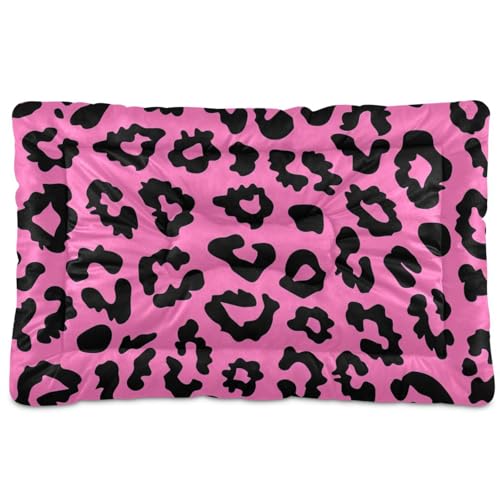Amooorous Hunde- und Katzenbett mit Leopardenmuster, waschbar, weich, rutschfest, für mittelgroße und große Hunde, 91,4 x 61 cm Amooorous Hunde- und Katzenbett mit Leopardenmuster, waschbar, weich, rutschfest, für mittelgroße und große Hunde, 91,4 x 61 cm von Amooorous