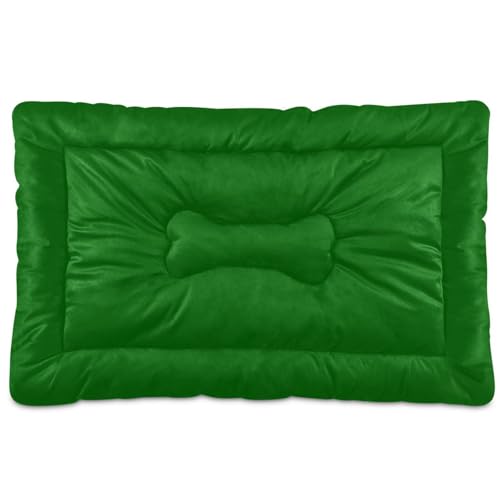 Amooorous Hundebett, einfarbig, waschbar, rutschfest, weich, bequem, für mittelgroße und große Hunde, 91,4 x 61 cm, Dunkelgrün Amooorous Hundebett, einfarbig, waschbar, rutschfest, weich, bequem, für mittelgroße und große Hunde, 91,4 x 61 cm, Dunkelgrün von Amooorous