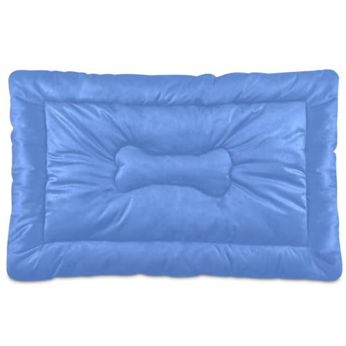Amooorous Hundebett, einfarbig, waschbar, weich, bequem, rutschfeste Unterseite, Haustierbett für große, mittelgroße und kleine Hunde, 91,4 x 61 cm, Blau Amooorous Hundebett, einfarbig, waschbar, weich, bequem, rutschfeste Unterseite, Haustierbett für große, mittelgroße und kleine Hunde, 91,4 x 61 cm, Blau von Amooorous
