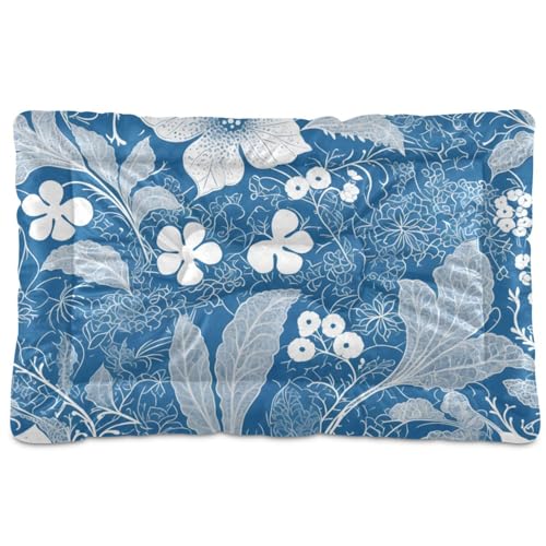 Amooorous Hundebett, waschbar, weich, rutschfest, für große, mittelgroße und kleine Hunde, 91,4 x 61 cm, Blau / Weiß Amooorous Hundebett, waschbar, weich, rutschfest, für große, mittelgroße und kleine Hunde, 91,4 x 61 cm, Blau / Weiß von Amooorous