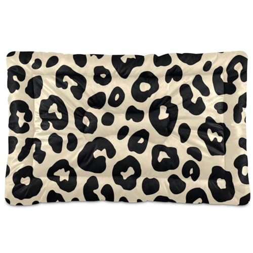 Amooorous Hundebett mit Leopardenmuster, waschbar, rutschfest, weich, bequem, Haustierbett für große, mittelgroße und kleine Hunde, 91,4 x 61 cm, cremefarben / Schwarz Amooorous Hundebett mit Leopardenmuster, waschbar, rutschfest, weich, bequem, Haustierbett für große, mittelgroße und kleine Hunde, 91,4 x 61 cm, cremefarben / Schwarz von Amooorous