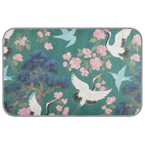 Amooorous Japanische grünblühende Sommerkranich-Kühldecke, selbstkühlendes Pad für Outdoor-Katzen für Schweine, Outdoor, Haustier, schnurlos, Manta, Refrescante para perro M von Amooorous