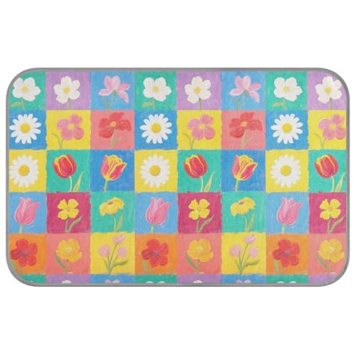Amooorous Kühlendes Haustierbett mit buntem Blumenmuster, für den Sommer, kühlendes Bett für Katzen, draußen, für drinnen und draußen, wasserdichtes Klebeband, Größe M Amooorous Kühlendes Haustierbett mit buntem Blumenmuster, für den Sommer, kühlendes Bett für Katzen, draußen, für drinnen und draußen, wasserdichtes Klebeband, Größe M von Amooorous