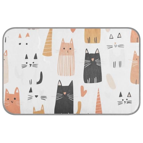Amooorous Kühlkissen für Katzen, Cartoon-Motiv, niedlich, für den Sommer, selbstkühlend, waschbar, Katzenbett für Kätzchen, Innenbereich, Größe M Amooorous Kühlkissen für Katzen, Cartoon-Motiv, niedlich, für den Sommer, selbstkühlend, waschbar, Katzenbett für Kätzchen, Innenbereich, Größe M von Amooorous